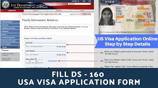 Fill DS 160 USA VISA Application Form Step by Step [upl. by Lerrad]