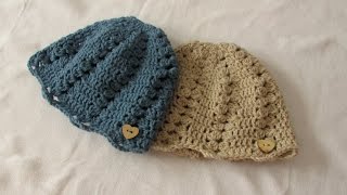 How to crochet a pretty womens hat  beanie [upl. by Aehsa]