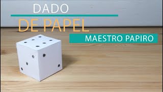 COMO HACER UN DADO DE PAPEL [upl. by Fosdick]