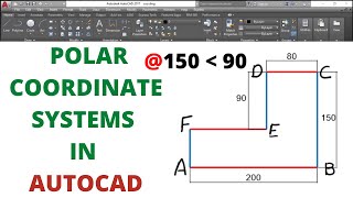 POLAR COORDINATES IN AUTOCAD [upl. by Leggat]