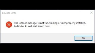 Autodesk Autocad Error the license manager is not functioning  Error Fixed [upl. by Sama]