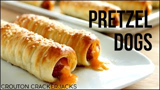 Pretzel Dogs Homemade Soft Pretzel Dog Recipe [upl. by Urana]