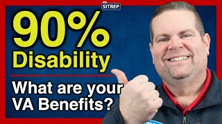 VA Benefits with 90 ServiceConnected Disability  VA Disability  theSITREP [upl. by Aldercy657]