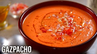 Gazpacho  How To Make Cold Tomato Soup  Spanish Tomato Soup  Summer Recipe  Varun [upl. by Atolrac]