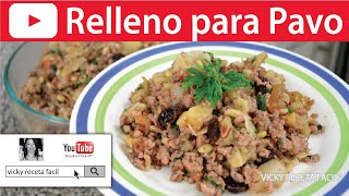 RELLENO DE PAVO 😋🎄  Vicky Receta Facil [upl. by Einitsed]