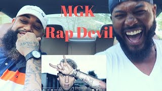 Machine Gun Kelly quotRap Devilquot Eminem Diss  REACTION [upl. by Martelli]