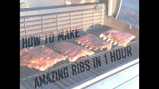 1 Hour Ribs On The Grill How To [upl. by Ellsworth]