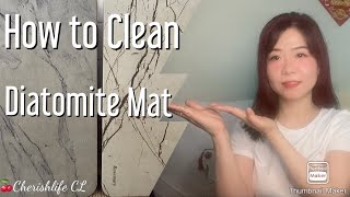 HOW TO CLEAN DIATOMITE MAT  🍒CherishlifeCL [upl. by Kinnie792]