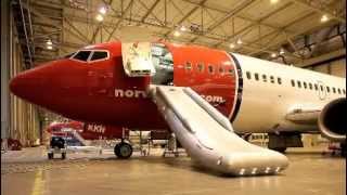 Norwegian Air Shuttle  evacuation slide operation B737800 [upl. by Sesilu]