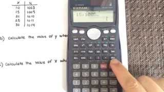 Linear Regression using a calculator Casio fx991Ms [upl. by Lieno]