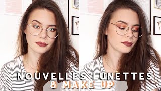 SE MAQUILLER AVEC DES LUNETTES w mes nouvelles lunettes [upl. by Seuqirdor]