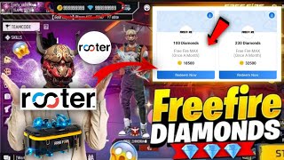 How To Use Rooter App For Free Fire Diamonds  Rooter App Se Diamond Kaise Le  Rooter New Trick [upl. by Akeenahs]