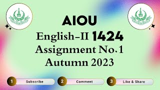 AIOU Code 1424 Solved Assignment No1  Semester Autumn 2023 [upl. by Pillsbury391]