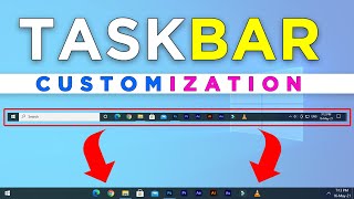 Taskbar Customization  Taskbar New Look in Windows 10  Taskbar Cool Look in Windows 10 [upl. by Atiuqrehs376]