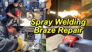 SNS 339 Broken Casting Braze Repair Spray welding Bearing Journal [upl. by Obie]