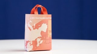 TASCHE falten originelle Geldgeschenk IDEE [upl. by Glynn649]