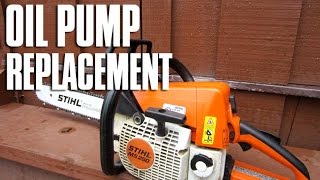 Oil Pump Replacement On A Stihl MS250MS230 Chainsaw [upl. by Araed]