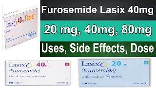 Furosemide  Lasix 40 mg  Pharmacology  Furosemide use for Dosage Side Effects Loop Diuretics [upl. by Olmsted]