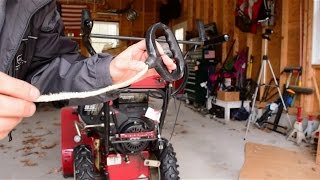 Sears Craftsman Snow Blower Pull Cord Repair Highlights [upl. by Salbu]