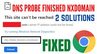 How To Fix DNS PROBE FINISHED NXDOMAIN  Fix dnsprobefinishednxdomain in chrome Quick Way [upl. by Pitt]