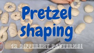 Pretzel shaping 12 different patterns [upl. by Ydurt]