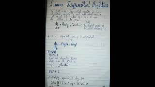 Procedure To Solve Linear Differential Equations  Linear Differential Equations  Overview  L1 [upl. by Ultima]