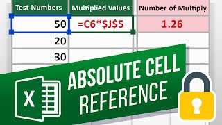 How to Use Absolute Cell Reference in Excel [upl. by Brook201]