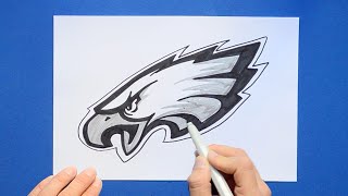 How to draw the Philadelphia Eagles Logo NFL Team [upl. by Hirz247]