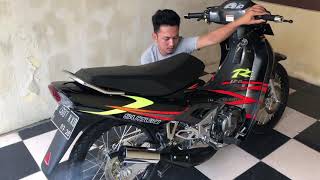 SATRIA 2TAK LUMBA STANDAR OS75 PAKE AHM ORIGINAL [upl. by Haelat]