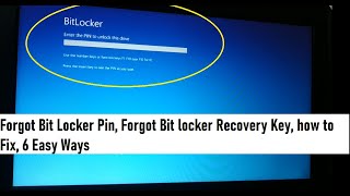 Forgot bit locker pin forgot bit locker recovery key how to Fix 6 Easy Ways [upl. by Attinahs234]