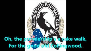 Collingwood Magpies theme song Lyrics AFL SingALong [upl. by Cesar]