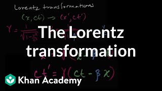 Introduction to the Lorentz transformation  Special relativity  Physics  Khan Academy [upl. by Aliuqahs]