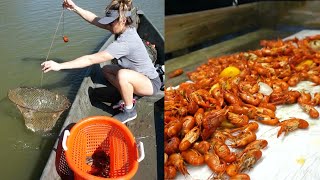 Louisiana CRAWFISH BOIL CatchCook [upl. by Eiramassenav]