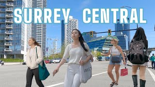 Downtown Surrey Central Area 4K Walking Tour [upl. by Durnan]