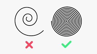 The SECRET to a LINEAR SPIRAL in Illustrator [upl. by Ursala]