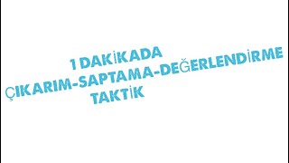 1 DK’DA “ÇıkarımSaptamaDeğerlendirme” [upl. by Nirhtak585]