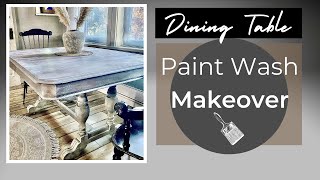 Easy Paint Wash Technique  Old Dining Table Makeover Ideas [upl. by Tserof965]