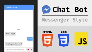 How to create a Messenger Style Chat Bot with JavaScript Tutorial Part 1 [upl. by Jens597]