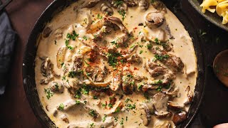 Easy Beef Stroganoff Recipe [upl. by Icrad]