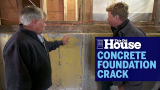 How To Fix a Concrete Foundation Crack  This Old House [upl. by Akciret418]