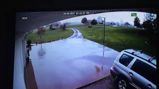 Security Cameras Capture Impact of Tornado on Carbondale Illinois Home Part 1 [upl. by Quitt154]