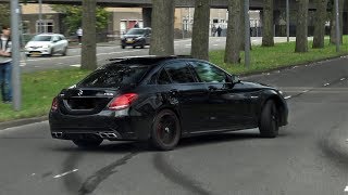 BEST OF Mercedes AMGs Leaving Carmeet 2019  EPIC Burnouts Donuts Accelerations Fails etc [upl. by Evander]