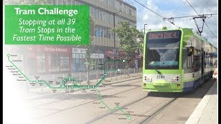 All Croydon Tram Stops in the Fastest Time Possible [upl. by Ronnholm]