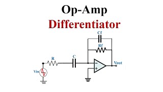 OpAmp Differentiator Derivation and Examples [upl. by Furlong]