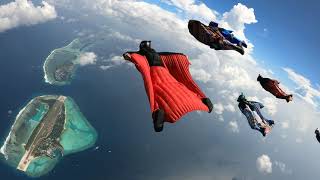 Wingsuit Flying over the Maldives Islands [upl. by Enyrehtac559]