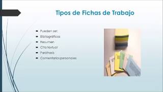 Tipos de Fichas de Trabajo [upl. by Jolanta]