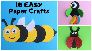 10 Easy Paper Crafts for Kids  Paper Circle Crafts  DIY Paper Toys [upl. by Niwdla]