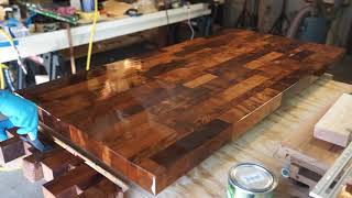 Building a Butcher Block Table out of Scrap Wood [upl. by Ehsrop]