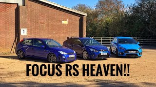 Focus RS showdown Mk1 vs Mk2 vs Mk3 Focus RS  Back to back drives [upl. by Ariaic]