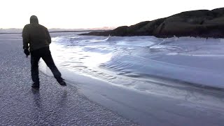 Skating on Sea Ice 2 Hvaler in Norway [upl. by Wendie]